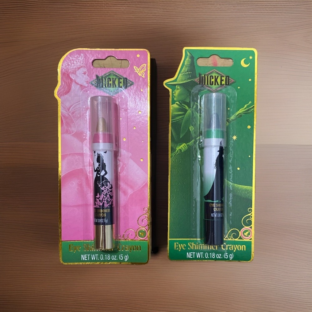 WICKED Glinda Elphaba Eye Shimmer Crayons Set Of 2 NEW